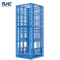 Customize hydraulic goods lift vertical guide rail cargo lift for sale